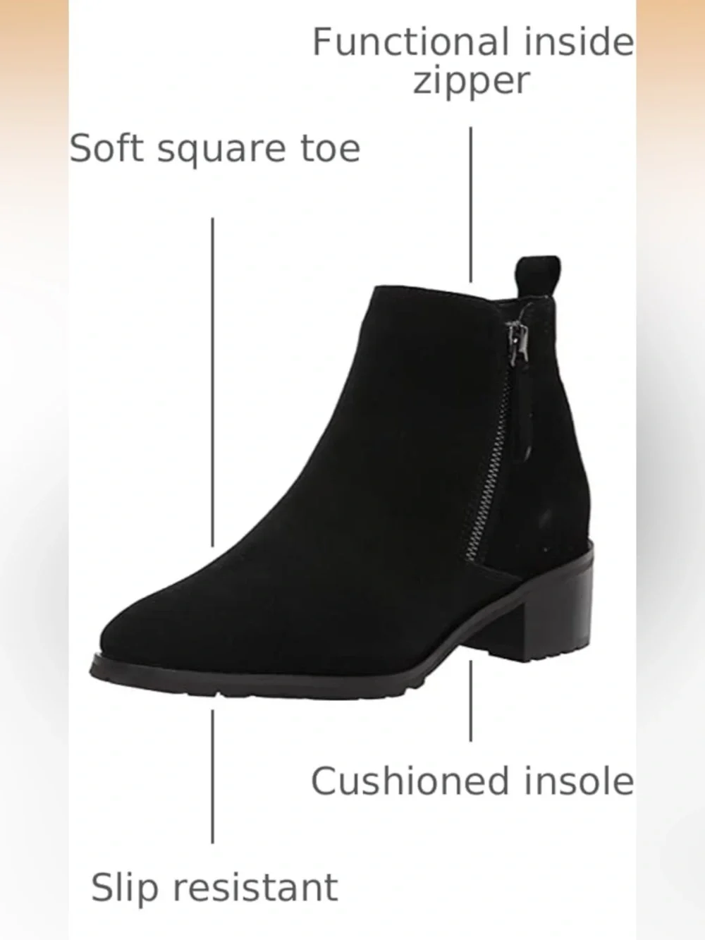 Blondo Womens, Samara Ankle Boot, Black Leather, 7.5 934